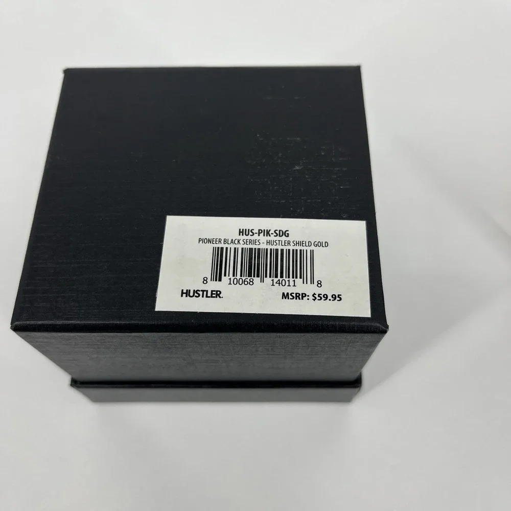 Game Time Hustler Watch Pioneer Black Series Shield Logo Gold Men's Size New